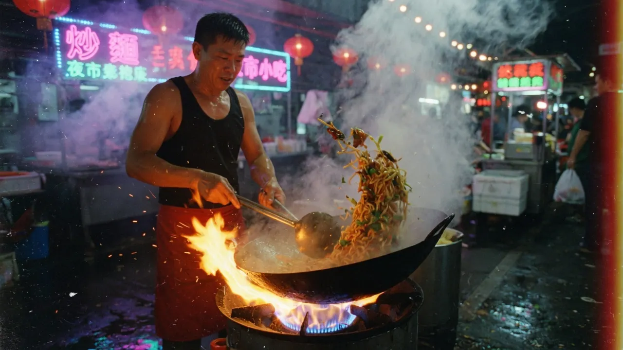 Night market candid