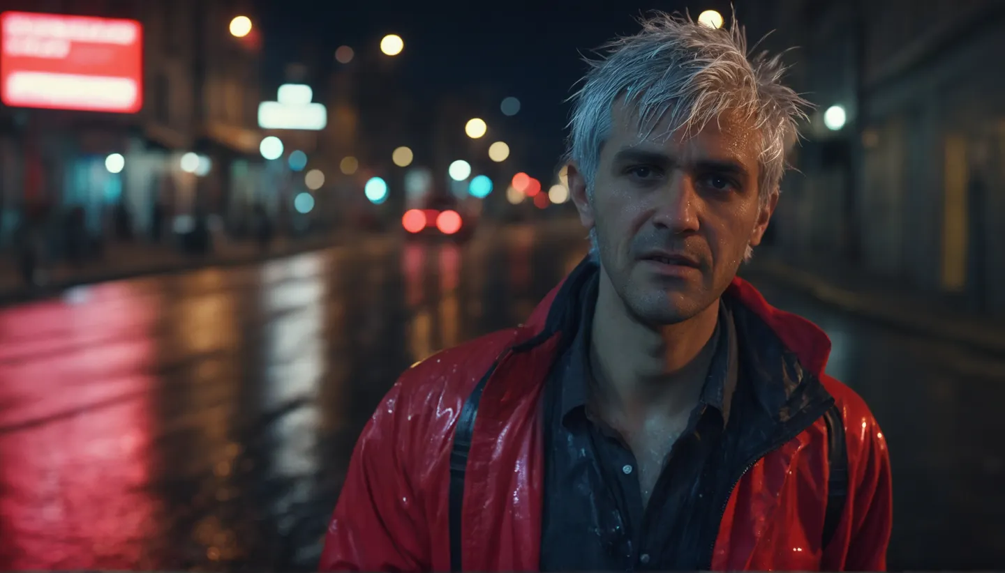 Neon street portrait