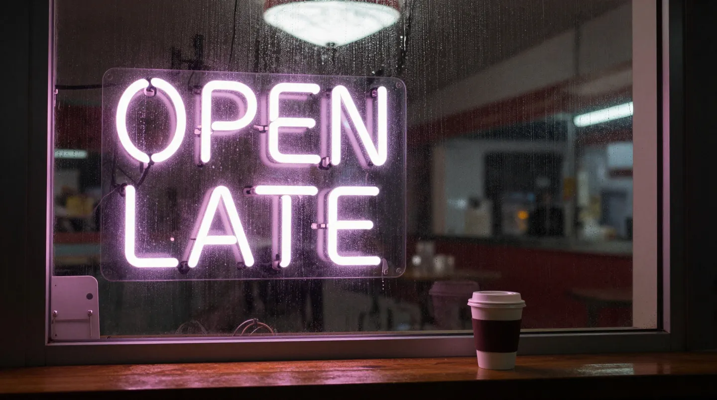 Neon sign lettering